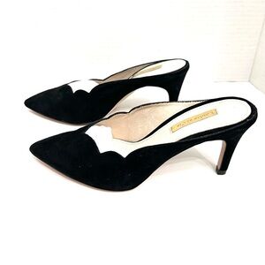 Louise et Cie Karina Women Elegant Black Suede Women's Easy Slip On  Heels Shoes